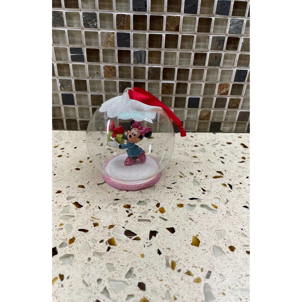 Vintage MINNIE MOUSE GLASS ORNAMENT